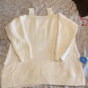 Women’s Cupshe white sweater NWT
